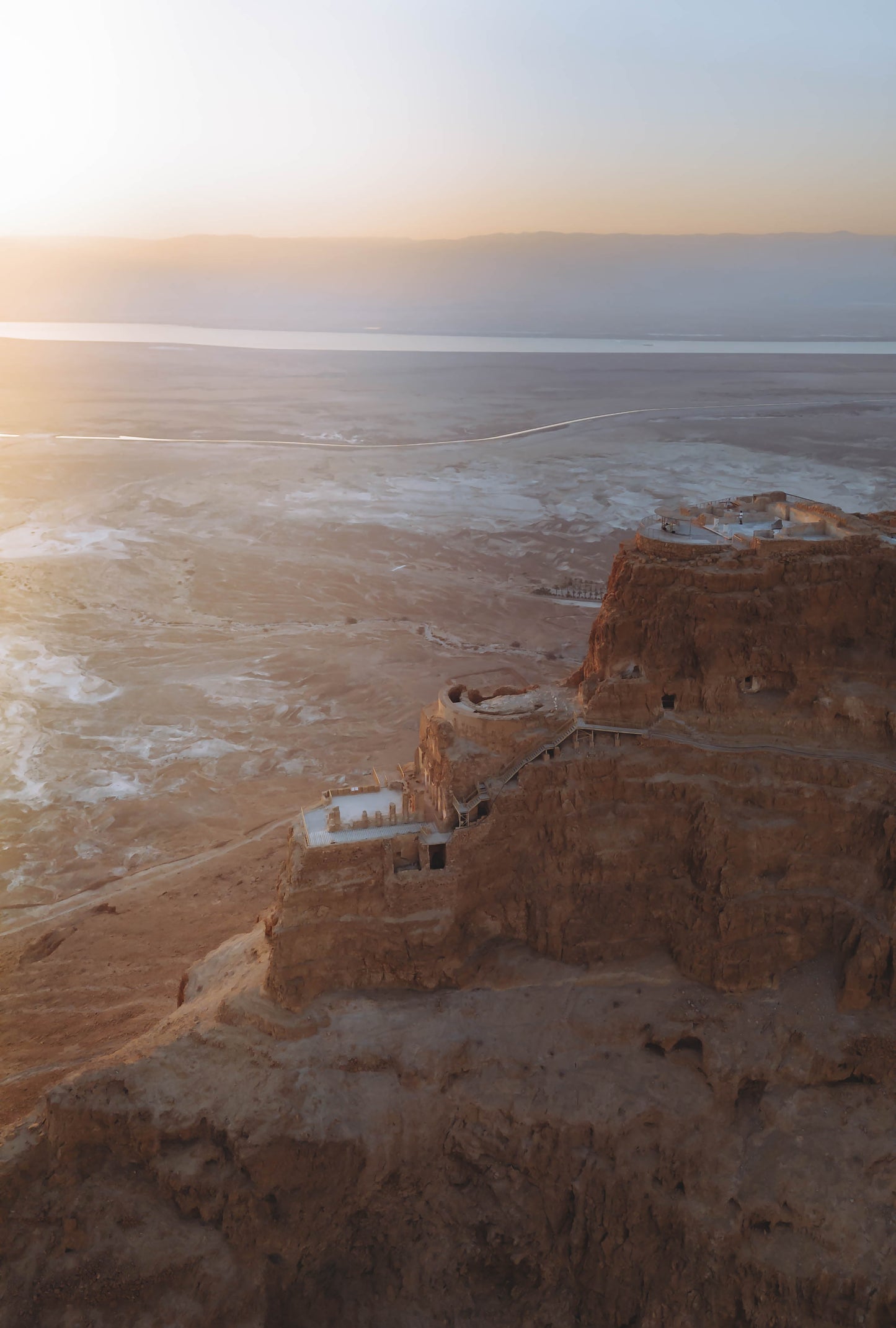Epic sunrise at Masada
