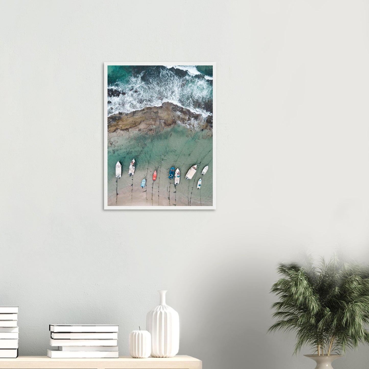 At the beach in Caesarea - Framed wall art