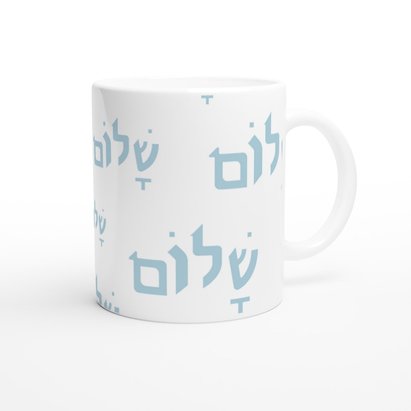 Tales of Israel Mug: shalom blue