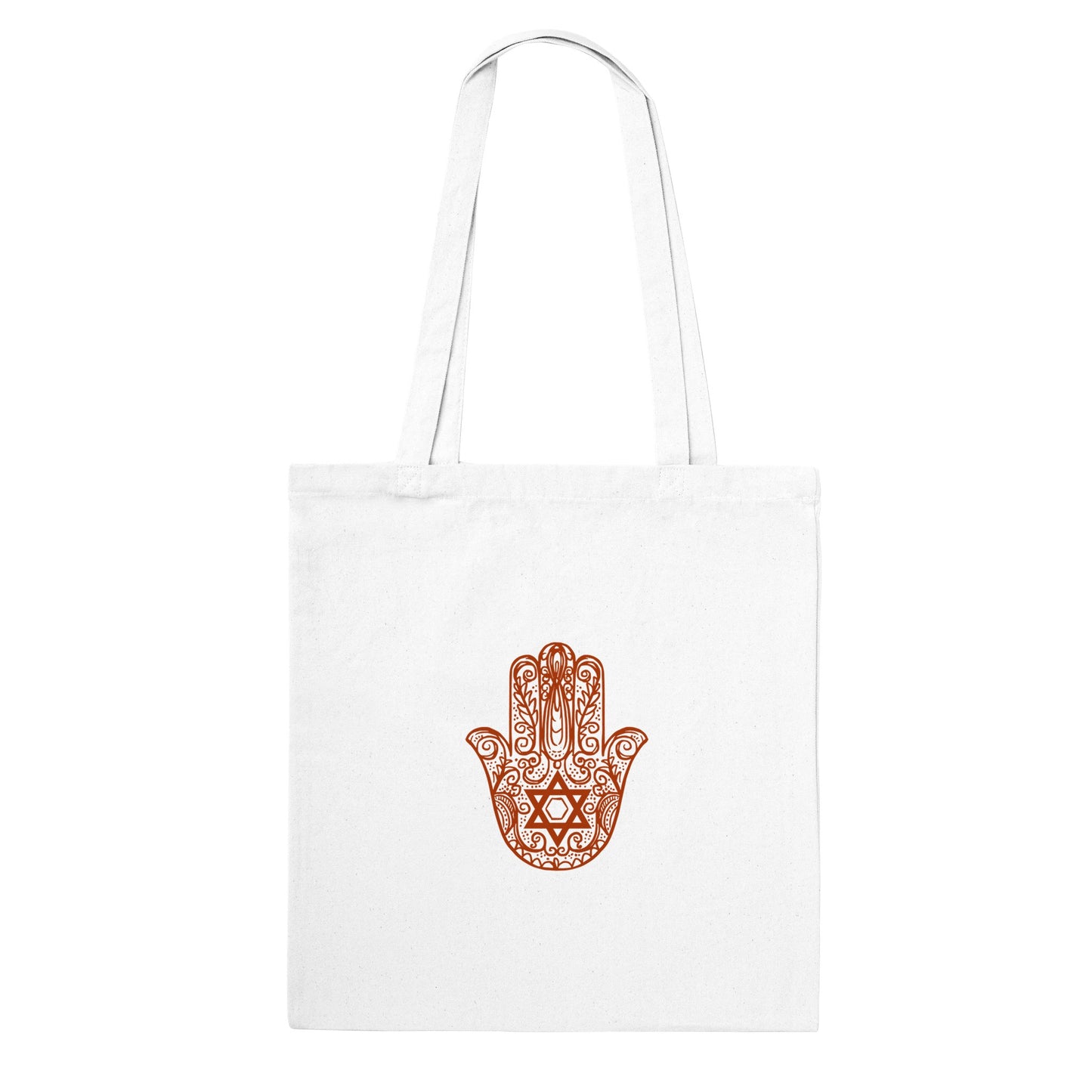 The Tales of Israel Tote Bag with hamsa