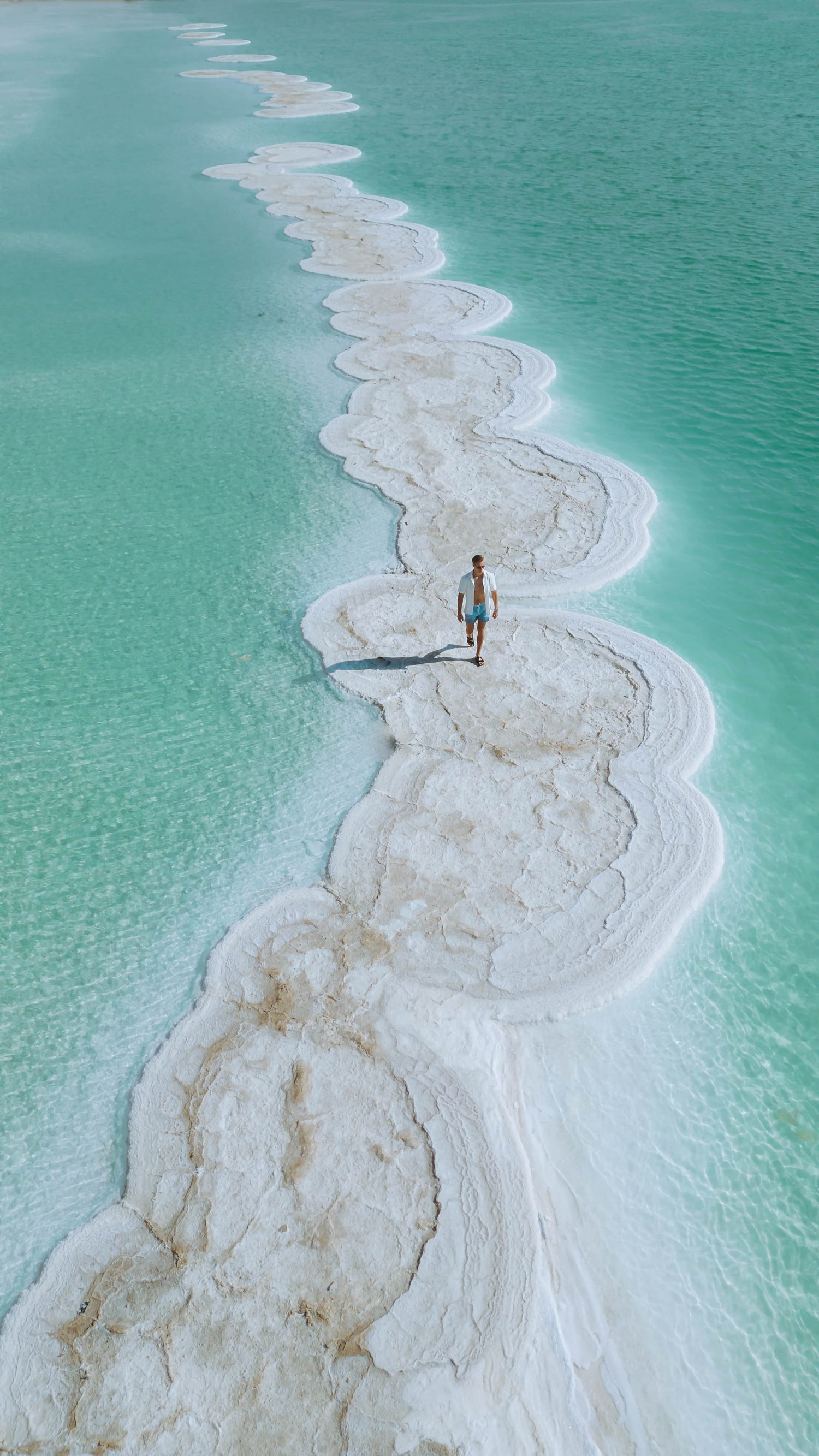 Dead Sea salt islands