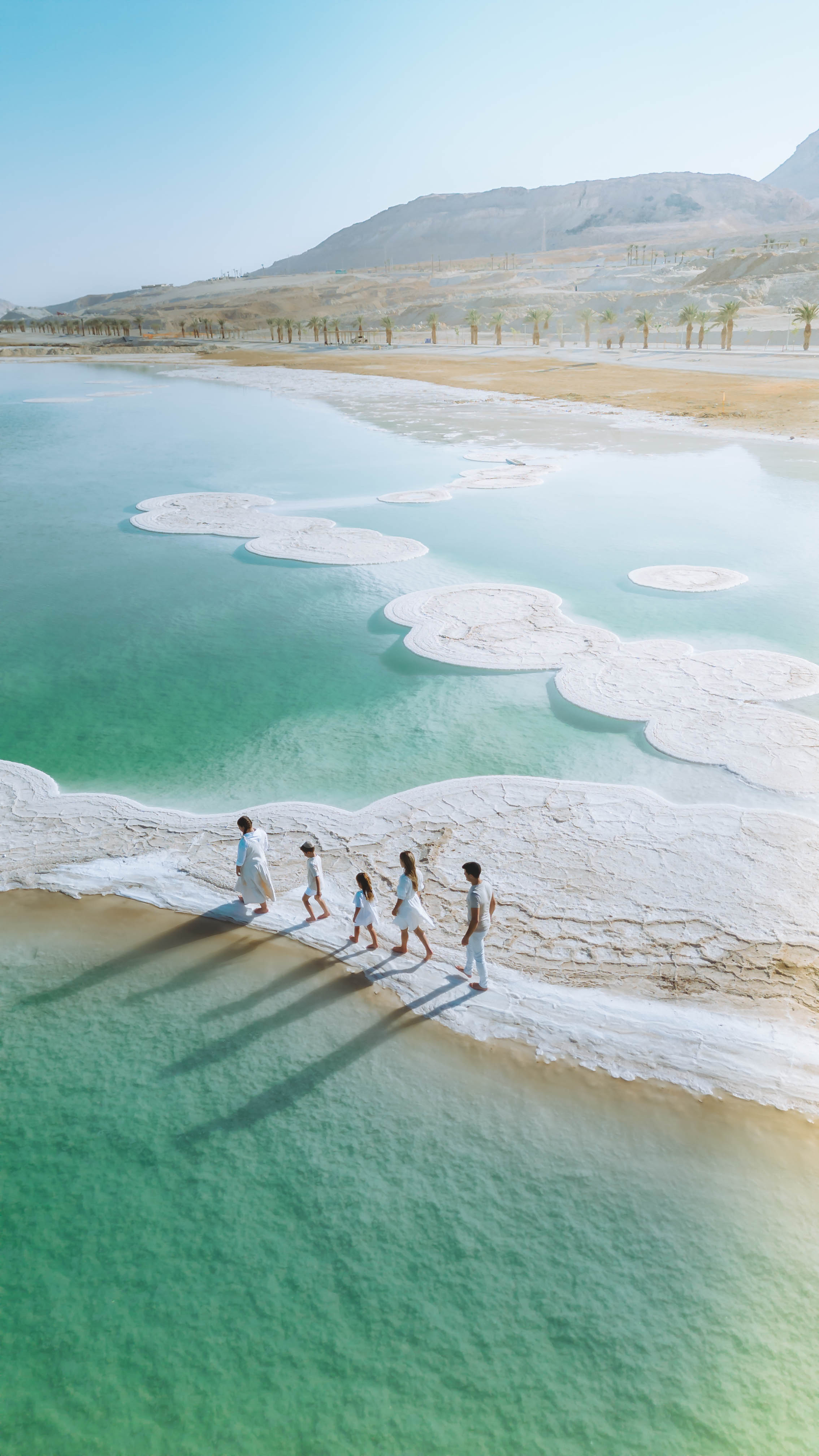 Dead Sea salt islands
