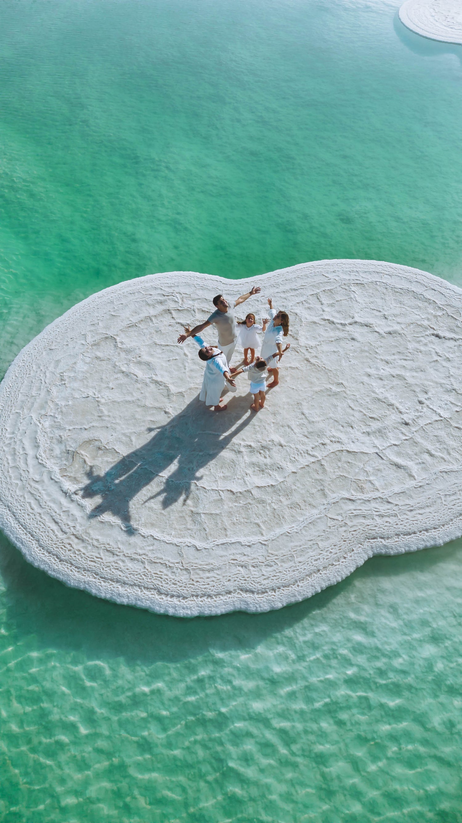 Dead Sea salt islands