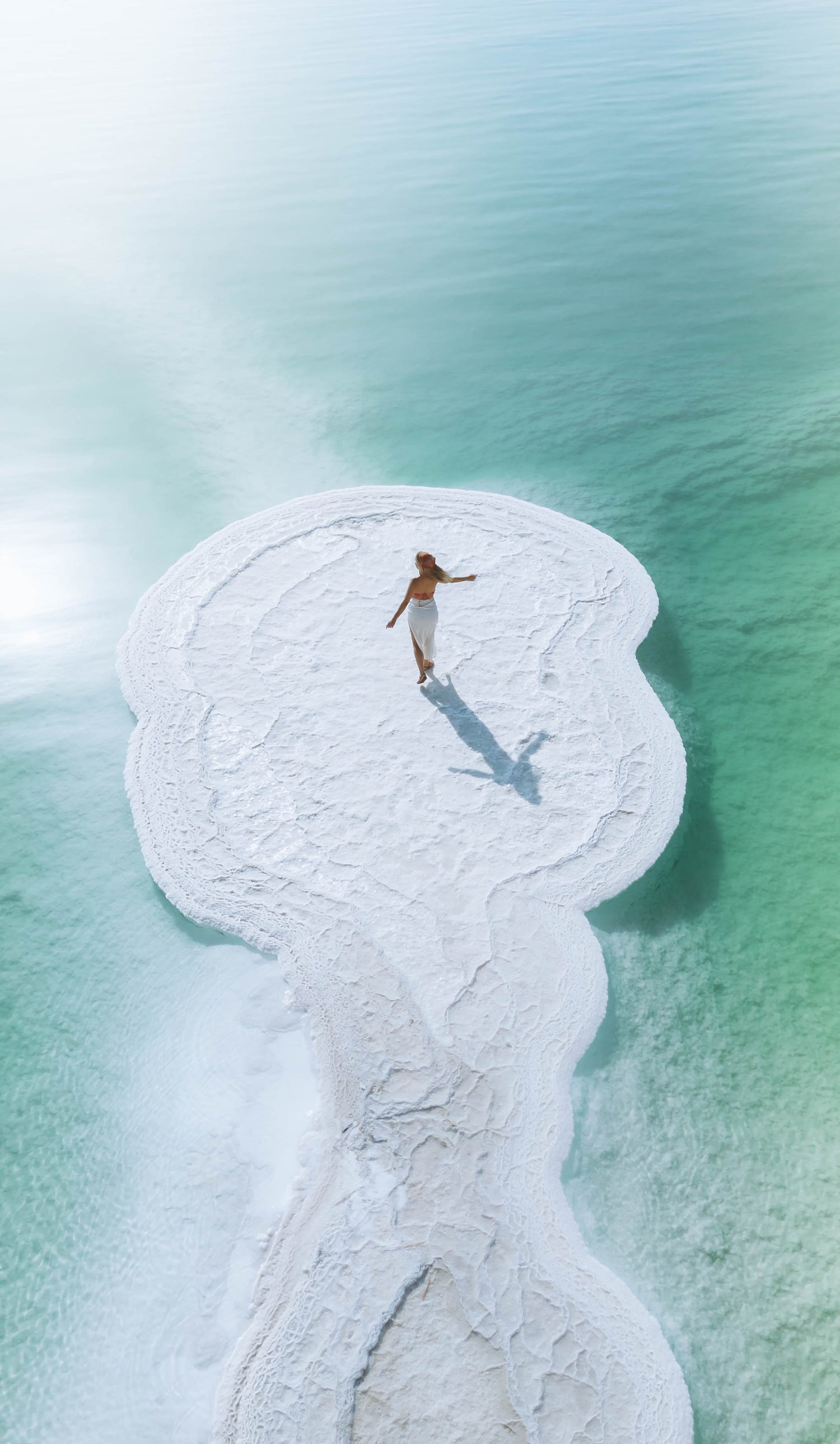 Dead Sea salt islands