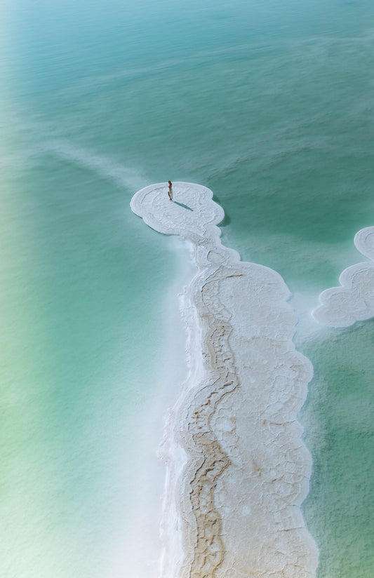 Dead Sea salt islands